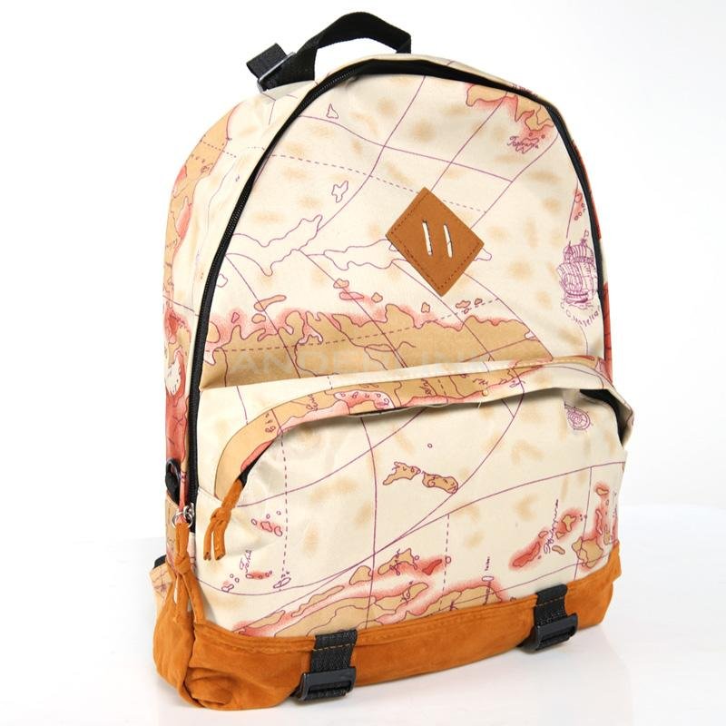 unknown New Fashion Unisex Newspaper Design Print Backpack Schoolbag Shoulder Bag