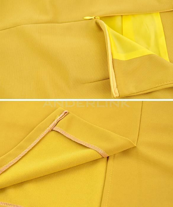 Office Lady Women's High Waist Pencil Skirt Slim Bag Hip Knee-length