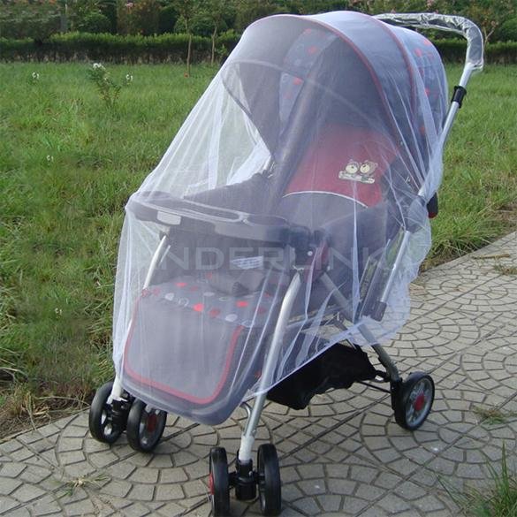 unknown New Infants Baby Stroller Pushchair Mosquito Insect Net Safe Mesh White Buggy Cover