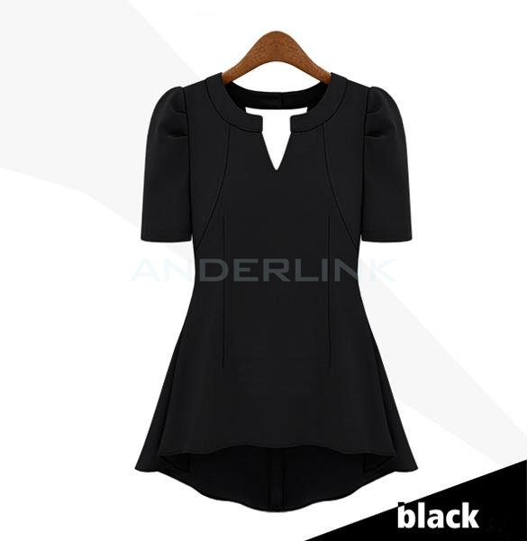 unknown New Fashion Women Lady Candy Colors Short Sleeve V-Neck Chiffon Shirt Tops Blouse