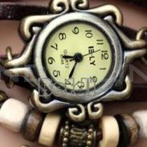 New Women's Fashion Quartz Butterfly Weave Wrap Synthetic Leather Bracelet Wrist Watch 5 Colors