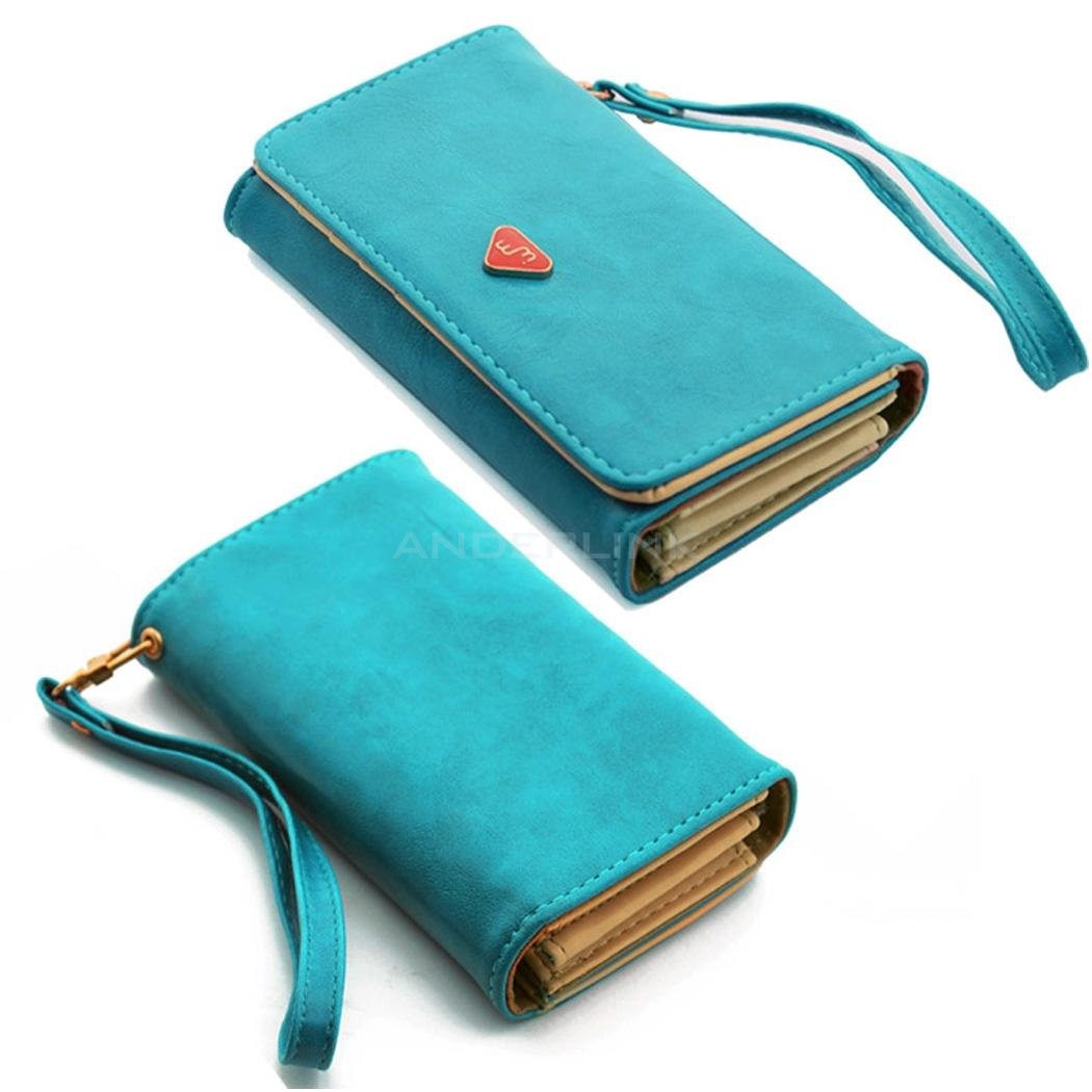 unknown New Envelope Card Wallet Leather Purse Case Cover For Samsung Galaxy S2 S3 Iphone 4S 5