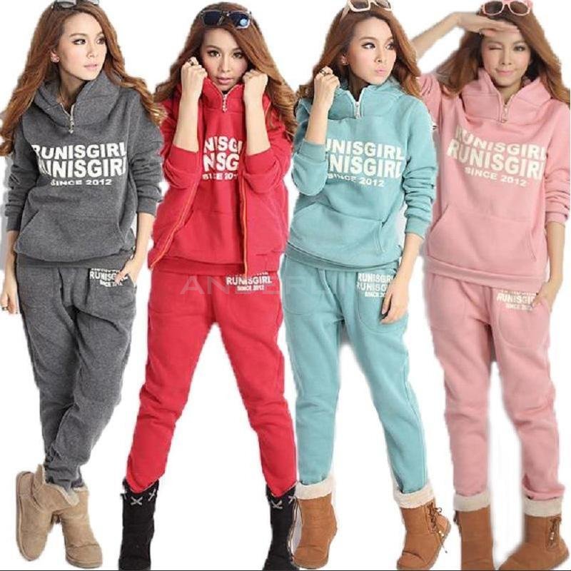 New Women Autumn Stylish hoodies Suit Thickening Leisure Sports Hoodie Hoody + Pant + Vest 3pcs sets