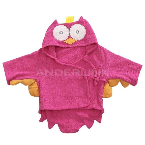 unknown Baby Toddler Girl Boy Animal Cartoon Pattern Bathrobe Towel 0-2 Years Old