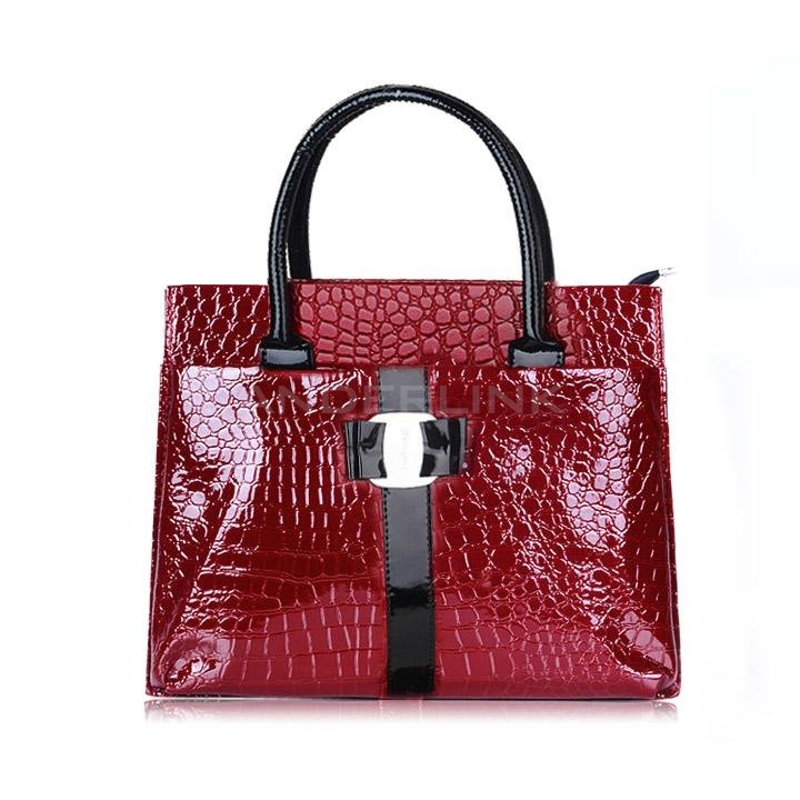 unknown Europe Luxury OL Ladies Crocodile Pattern Handbag Tote Shoulder Bag
