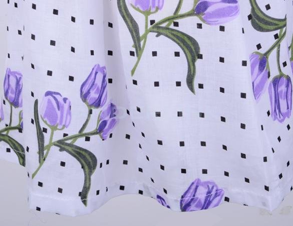 Baby Girl's Kids Dresses Floral Princess Clothing With Ribbon Bow Elegant Children Dress