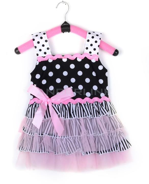 unknown New Pink Ruffle Sundress Fashion Baby Dress Baby Clothes 3 sizes