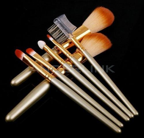 unknown New 7 PCS Professional Makeup Brush Cosmetic Brushes Roll Up Set Kit With Case