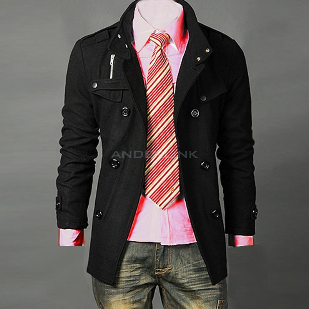 Men Trench coat Jacket Double Pea Breasted Overcoat Topcoat Tops Trenchcoat Men Trench coat Jacket Double Pea Breasted Overcoat Topcoat Tops Trenchcoat