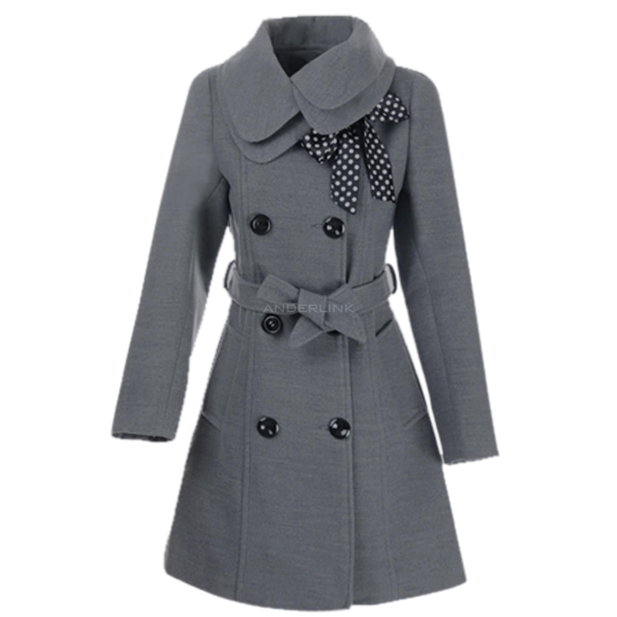 unknown Womens Double-breasted Luxury Winter Wool Coat Jacket