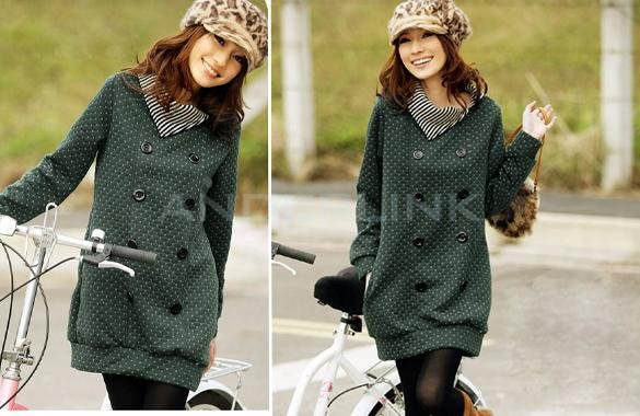 unknown Fashion New Korea Jacket Womens Fashion Grid Knitting Top Long Coat Top Hot Sale