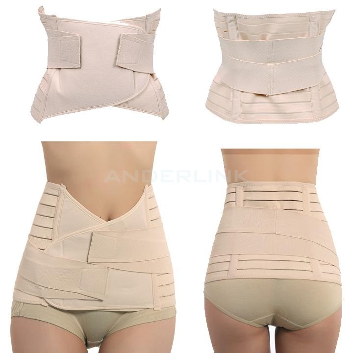 unknown New Maternity Tummy Support Abdominal Binder Belt- Body Form Fit Nude Color
