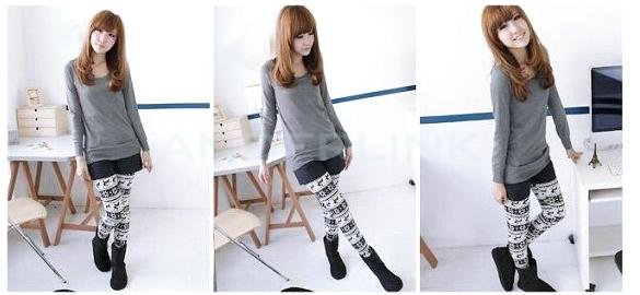 Fashion Women's Lady Snowflakes Leggings Tights Pants
