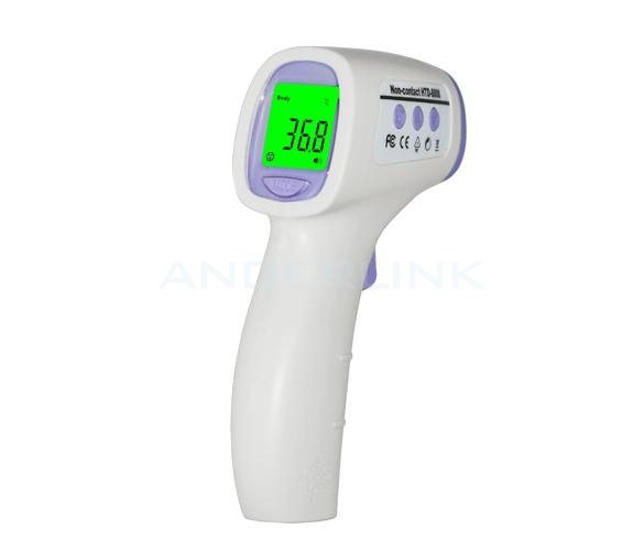 unknown Digital Non-contact Infrared Forehead Body Thermometer with Three-color Backlight
