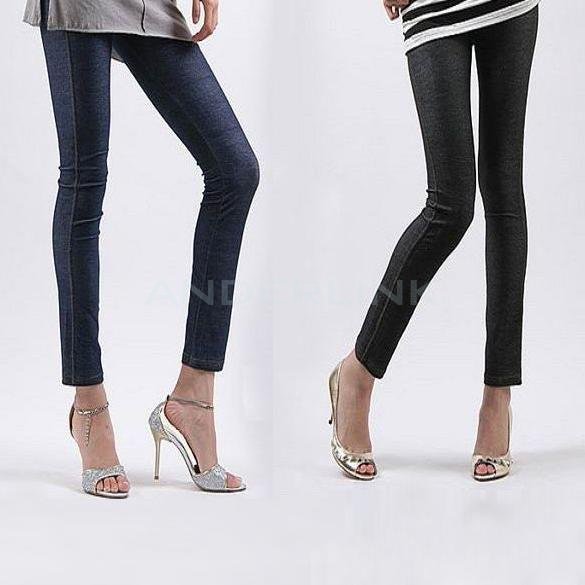 unknown Fashion Women's Girls Jeggings Stretch Skinny Leggings Tights Pencil Pants Jeans