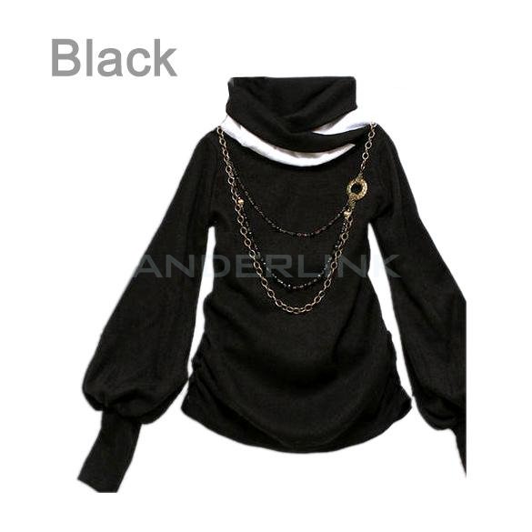 unknown New Fashion Ladies Women's Lantern Sleeve Long-sleeved T-shirts Four Colors