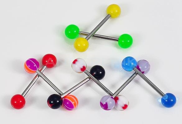 unknown HOT 30 X Assorted Tongue Nipple Bar Ring Barbell Piercing