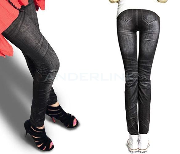 unknown Fashion Women's Ladies Casual Tights Stretch Skinny Pants Jean Legging 2 Colors