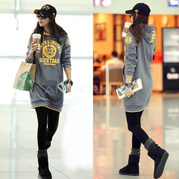 unknown Korean Fashion Women's Outerwear Long Sleeve Hoodie Coat Hoody Sweatshirt Tops