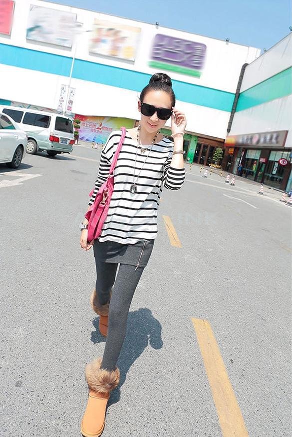 unknown New Fashion Women's Leggings Pants With Zipper Skirt