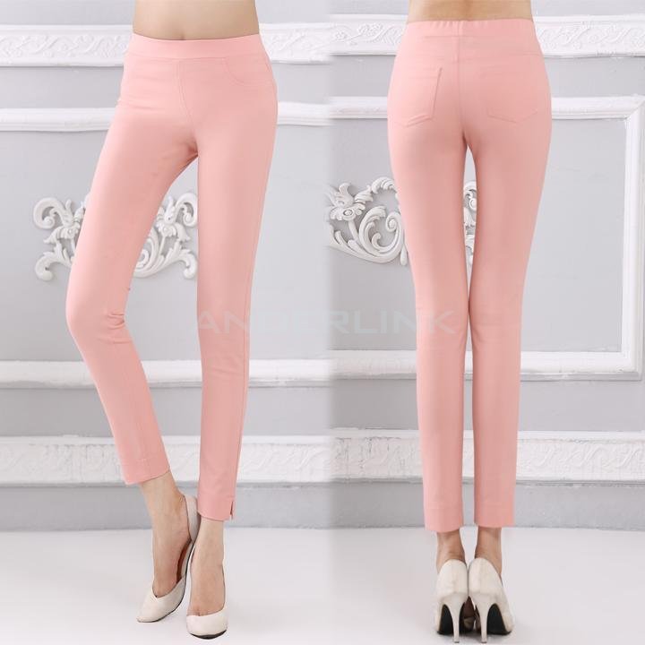 unknown Women Candy Color stretch pencil pants skinny Slim Long trousers 10 color 4 size Hot Sale