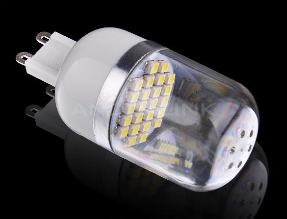 unknown G9 SMD3528 24LED Corn Light Cold White/Warm White Transparent Cover Bulb Lamp 200V-240V/2W