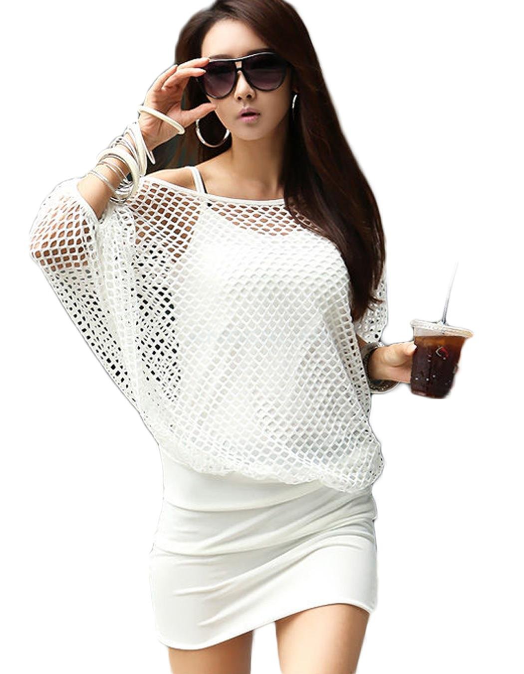 unknown Fashion Women's Hollow Sexy Dress Ladies Summer Casual Party Mini Dress