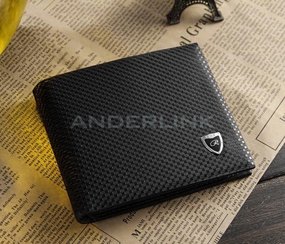 unknown New Men's Boys' Classic Fashion Dot Pattern Leather Pockets Credit/ID Cards Holder Purse Wallet