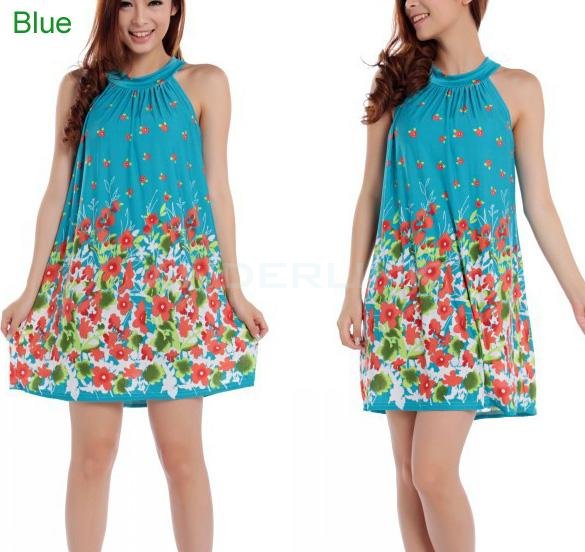 unknown New Stylish Women Dress Loose Novelty Print Dress Autumn-Summer 4 Types