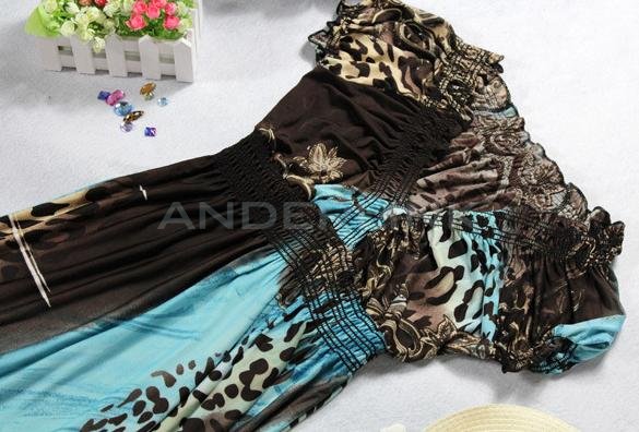 Women's V-neck High Waist Maxi Long Dress