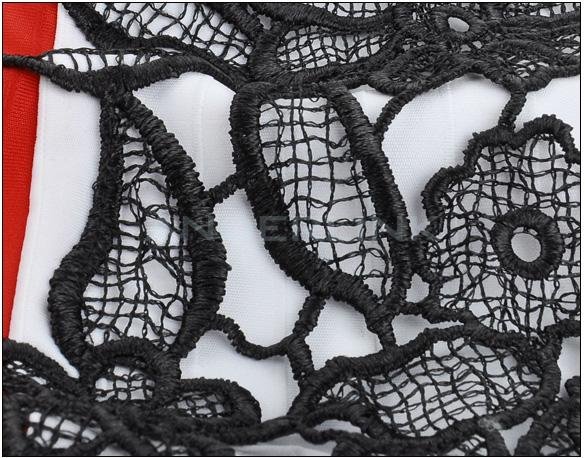 Women's Style Red Black Lace Party Evening Cocktail Bandage Bodycon Dress