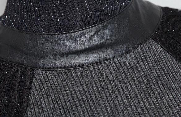 Sexy Women's Baroque Lace Splicing Long Sleeve Blouse Tops Knit Shirt