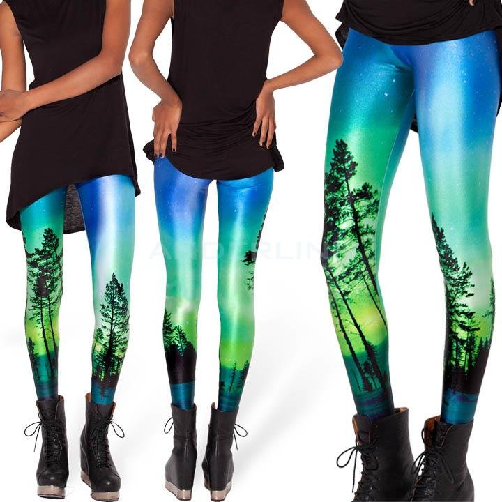 unknown Chic Design Pattern Women Colorful Print Leggings Stretchy Sexy Pencil  Pants