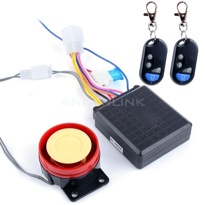 unknown New Motorcycle Bike Anti-theft Security Alarm System Remote Control Engine Start 12V