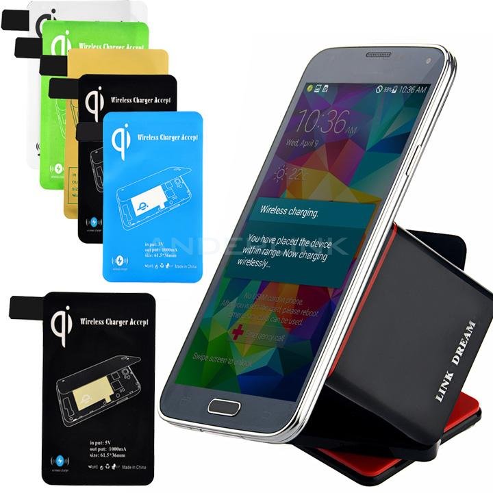 unknown QI Standard Wireless Charger Accepter Charging Receiver For Samsung S5/I9600