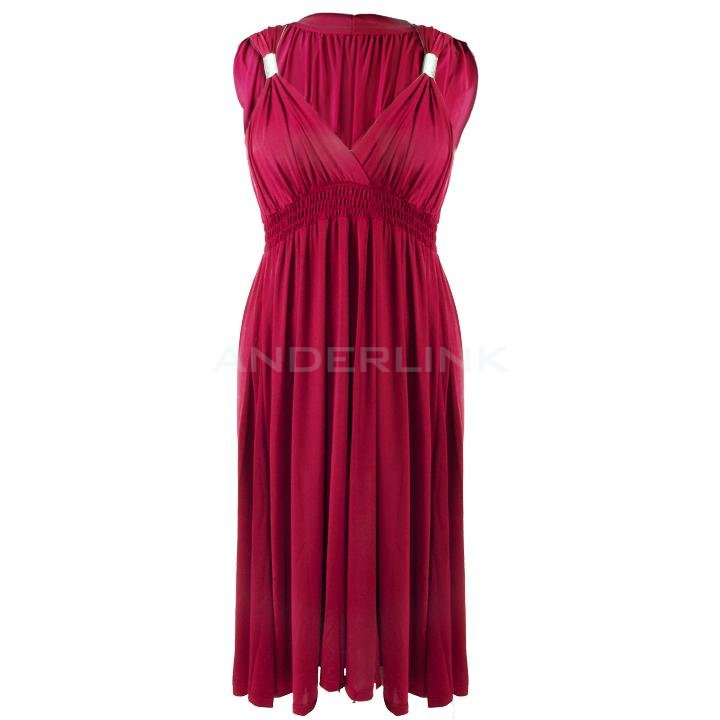 unknown Womens Sleeveless Spring Coil Maxi Dress Ladies Long Jersey Stretch Maxi Dress