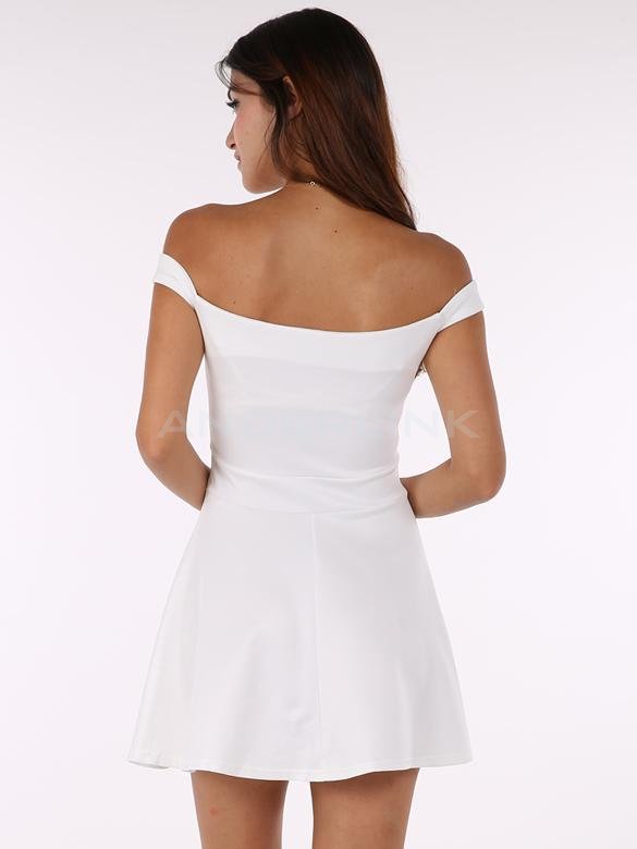 Sexy Women's Dress Backless Off The Shoulder Big Swing Night Dress Clubwear