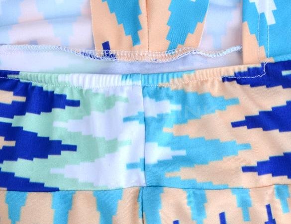 Colorful Stripe Deep V-neck Jumpsuits Club Bandage Bodycon Dresses For Women