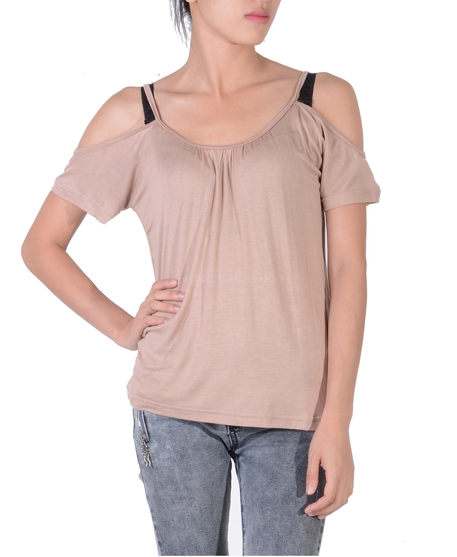 unknown Sexy Women's Girl Japan Style Hollow Shoulder T Shirt Blouse Tops