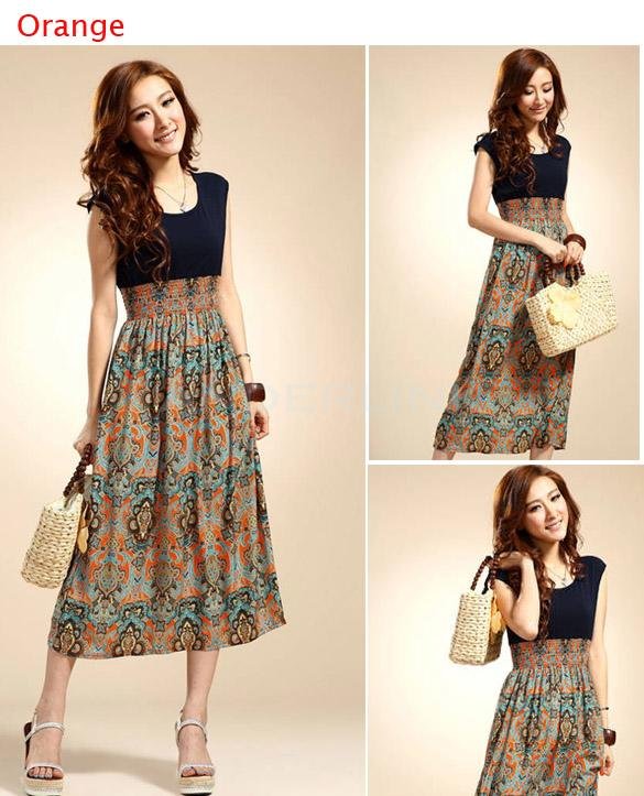 Women's Sexy Summer Casual Holiday Floral Long Maxi Sundress Beach Dress