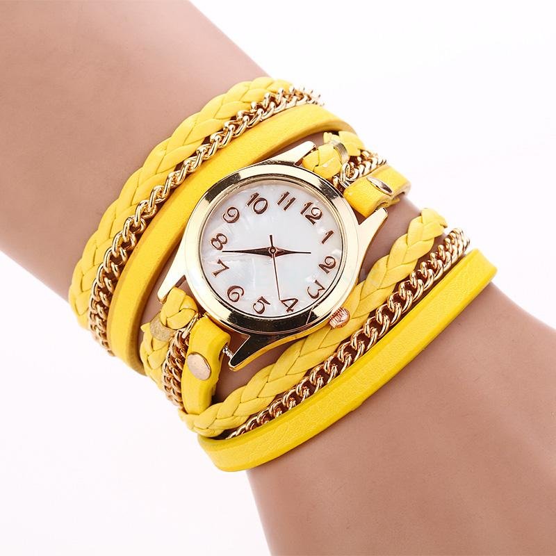 unknown Hot Fashion Women Retro Synthetic Leather Strap Watch Bracelet Wristwatch