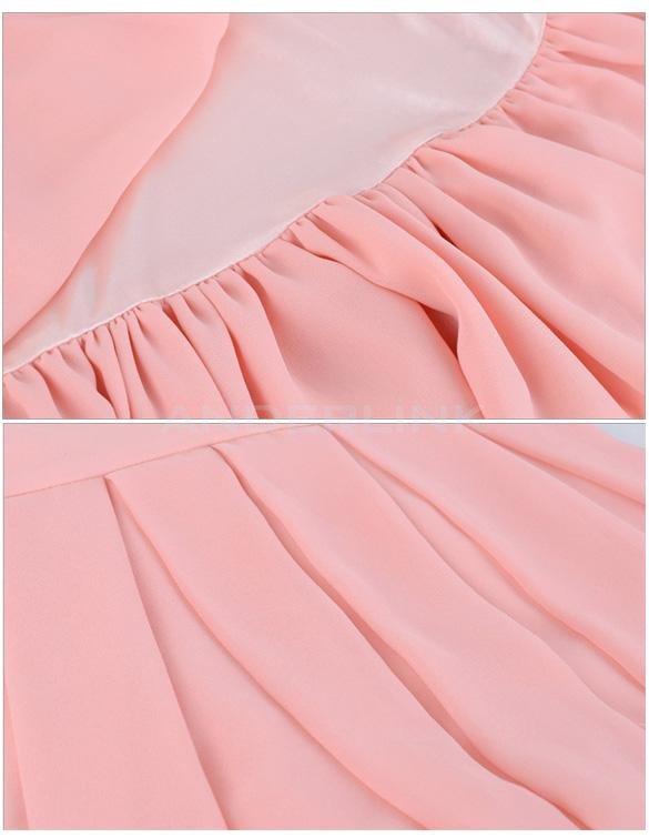 New Hot Style V-neck Sleeveless Princess Flouncing Party Casual Dress with Belt