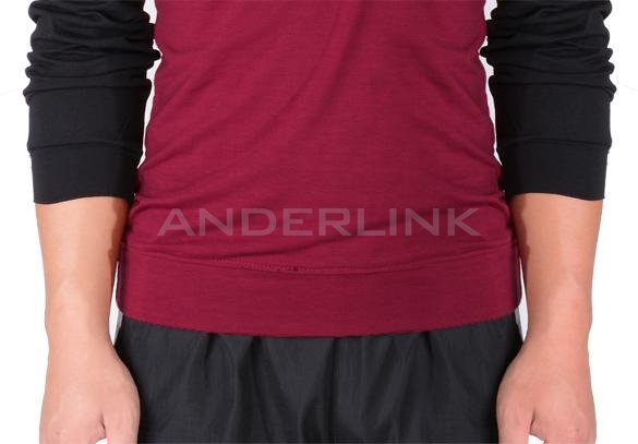 New Fashion Men's Round Neck Long Sleeved Color Stitching T-shirt Slim T-shirt 3 Colors