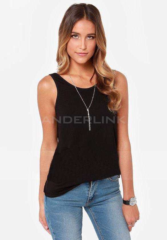 unknown Tops Women's Sexy Back Deep V Backless Sleeveless Club Vest Comfortable Camisole