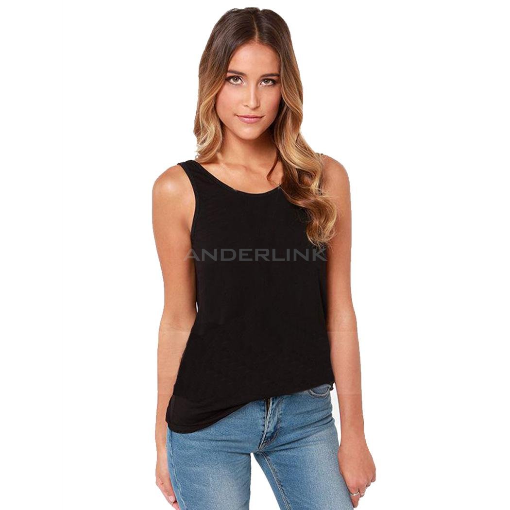 unknown Tops Women's Sexy Back Deep V Backless Sleeveless Club Vest Comfortable Camisole