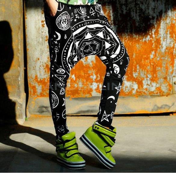 unknown New Women's Baggy Hip Hop Dance Sport Sweat Pants Elastic Trousers