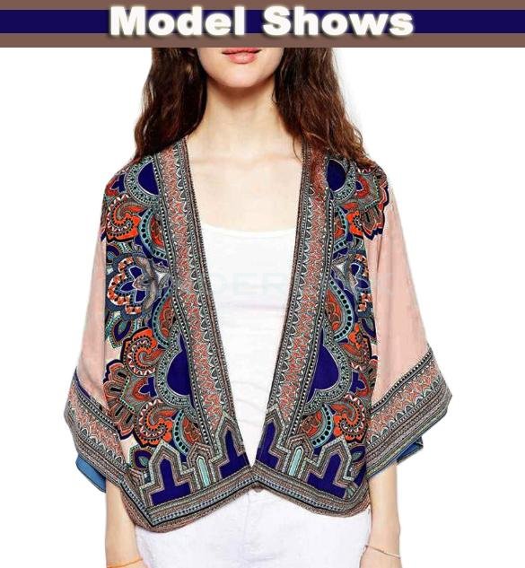 unknown New Summer Vintage Boho Floral Loose Kimono Cardigan Blouse Jacket Tops