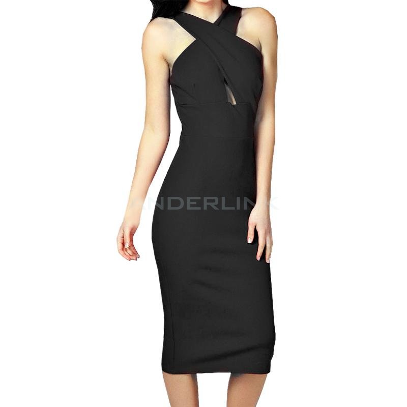 unknown New Women's Sexy Style Bodycon Sleeveless Ladies Party Evening Dress