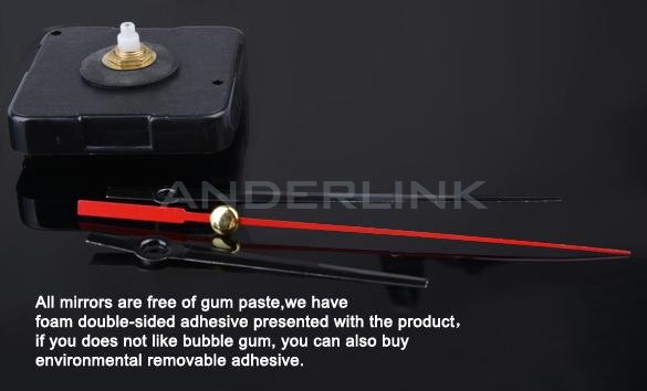 Fashion Home decoration Mirror Effect Wall Clock Modern Design Wall Decoration Home Art DIY Letters stickers wall Stickers