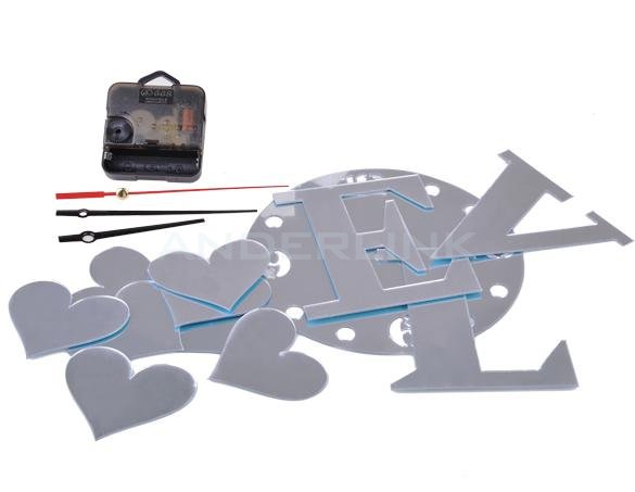 Fashion Home decoration Mirror Effect Wall Clock Modern Design Wall Decoration Home Art DIY Letters stickers wall Stickers